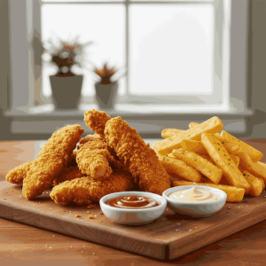 CHICKEN STRIPS (6 PIECE) WITH CHIPS